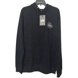 Jethwear Mens Basic Hoodie Black Riders Logo Kangaroo Pocket Size Large